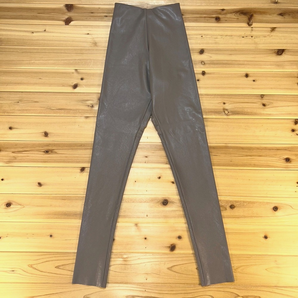 NEW Commando Leggings Womens XS Taupe Ash Faux Leather High Rise Leggings